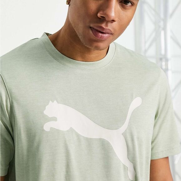 PUMA Training Favorite Heather large logo t-shirt in light gray size‎ S/P NWT - Picture 3 of 8